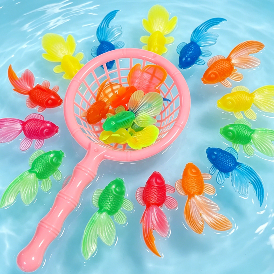 Pet Supplies Fish - 9/18pcs Floating Goldfish & Fishing Net