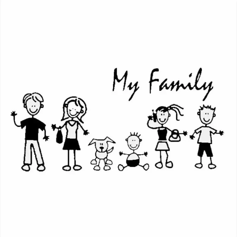Car Sticker Family Stick Figur - Pet Supplies For Dogs recensione e prezzo