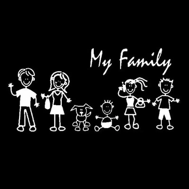 Car Sticker Family Stick Figur - Pet Supplies For Dogs recensione e prezzo