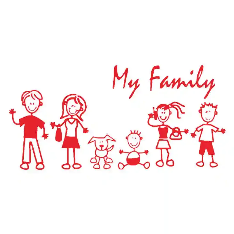 Car Sticker Family Stick Figur - Pet Supplies For Dogs recensione e prezzo