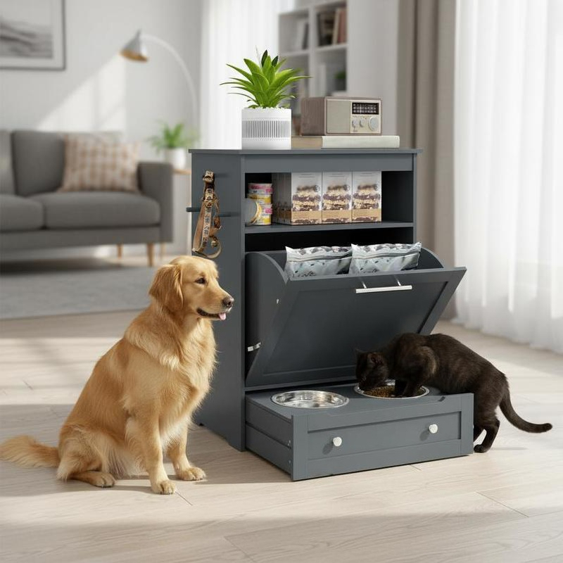 Pet Feeder Station Storage Cab - Pet Supplies For Dogs recensione e prezzo
