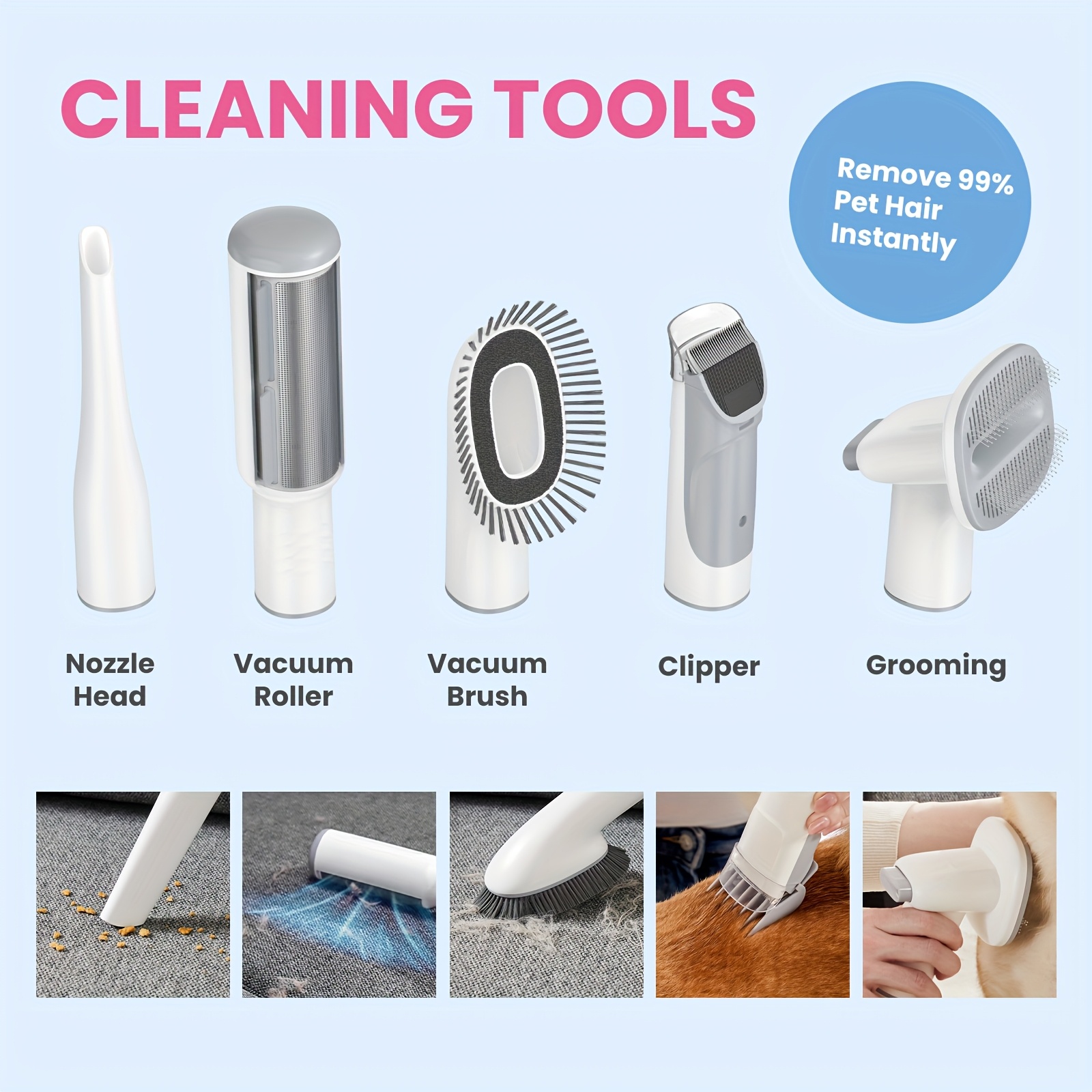New Pet Grooming Vacuum Kit 5  - Pet Supplies For Dogs recensione e prezzo